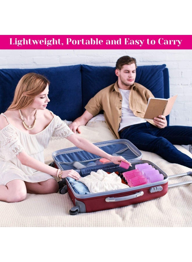 Hair Curlers Rollers,  36Pcs Jumbo Big Hair Roller Sets with Stainless Steel Duckbill Clip, 2 Size Self Grip Hair Curlers Rollers for Long Medium Short Thick Fine Thin Hair Bangs Volume - Image 3